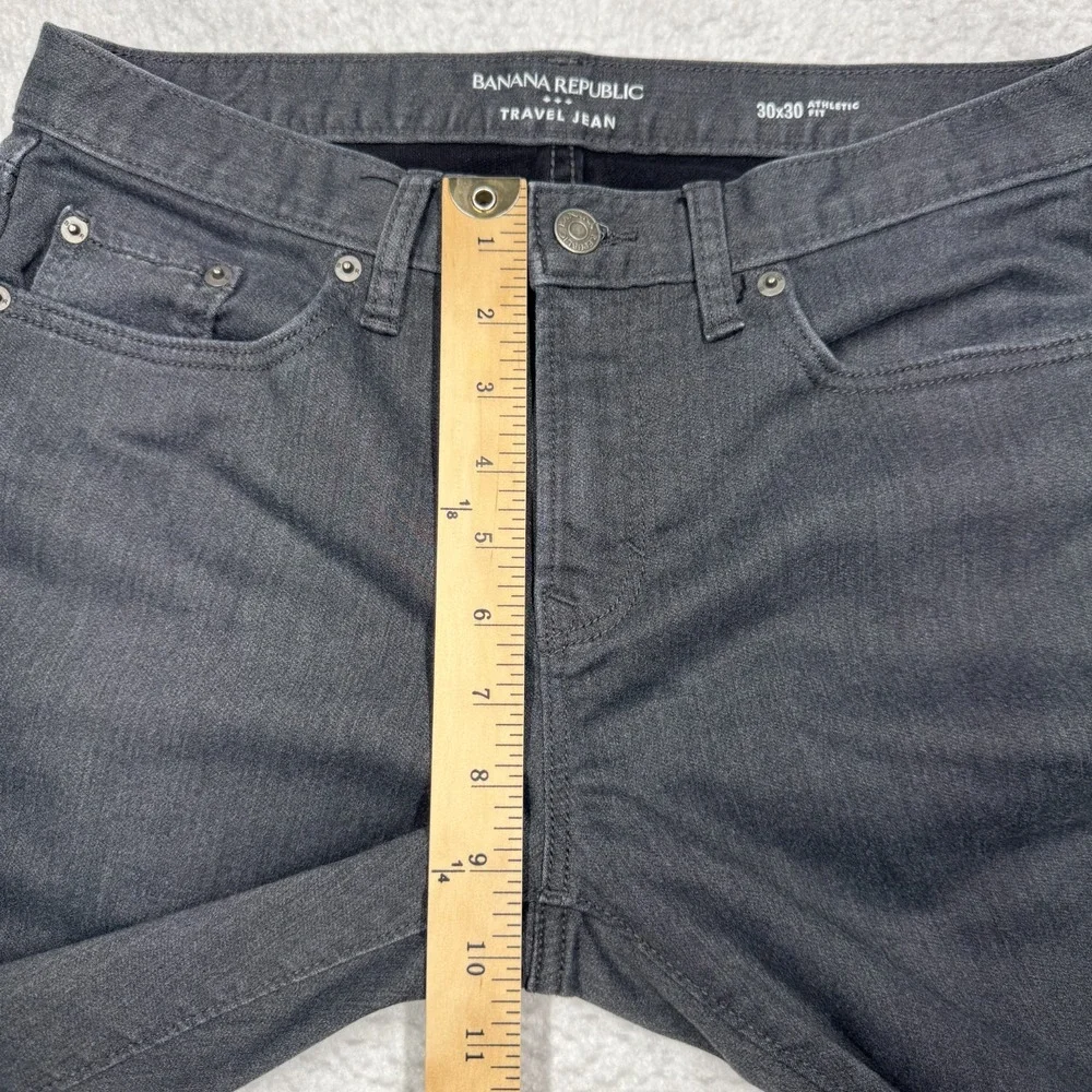 Banana Republic Travel Jeans Gray Athletic Fit Soft‎ Pants Men's Size 30x30